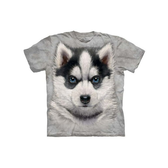 White 100% Cotton Siberian Husky Puppy Novelty T-Shirt
