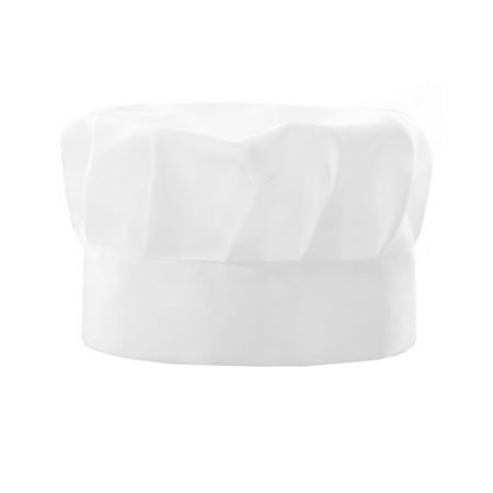 

1pc Fabric Bouffancy Mushroom Hat Chef Hat Working Hat Adjustable for Restaurant Hotel (White)