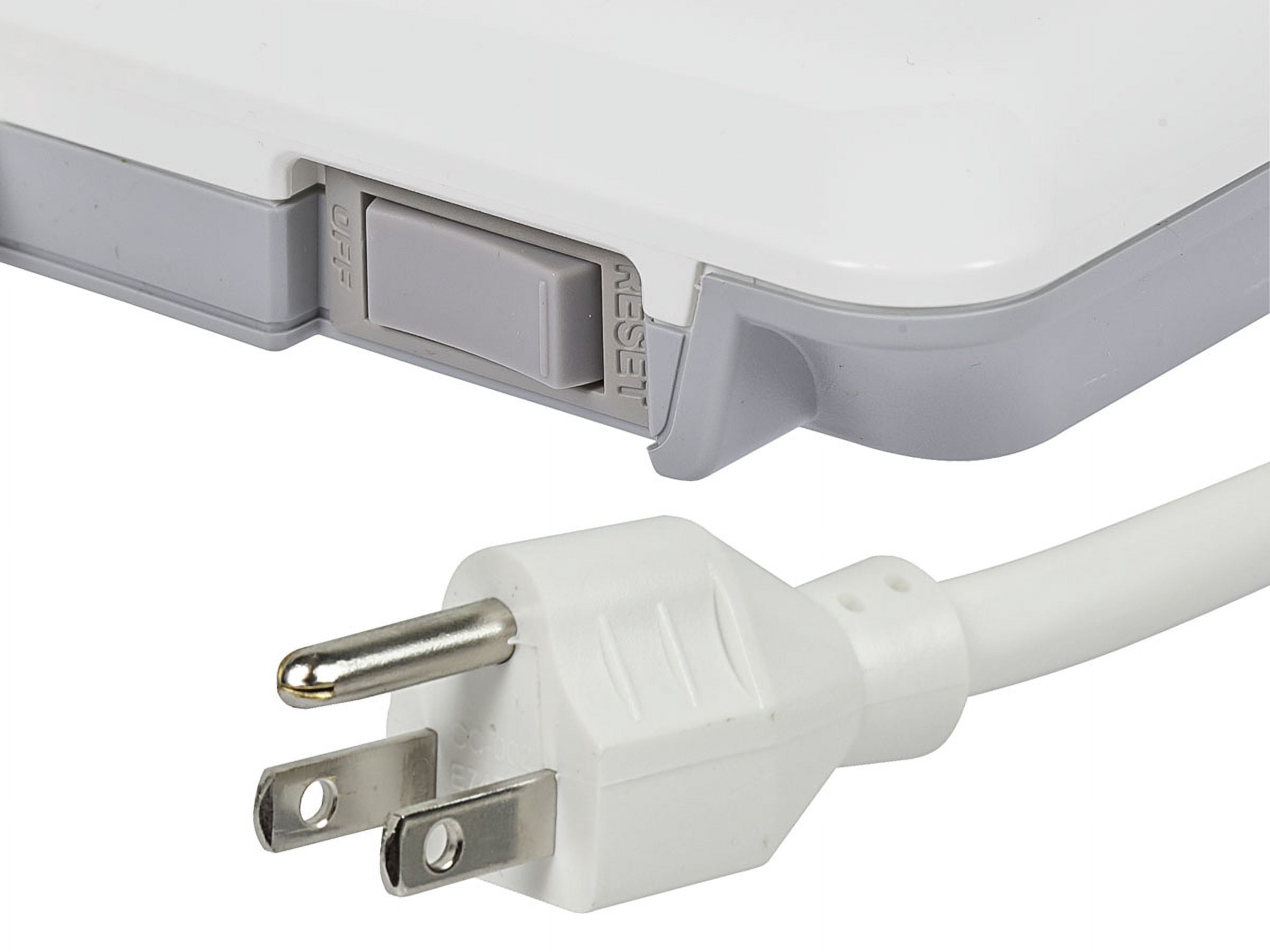 Monoprice Power & Surge - 12 Outlet Surge Protector Power Strip with 2 Built In 2.1A USB Charger Ports - 6 Feet - White | Cord UL Rated, 4, 230 Joules with Grounded and Protected Light Indicator, 12
