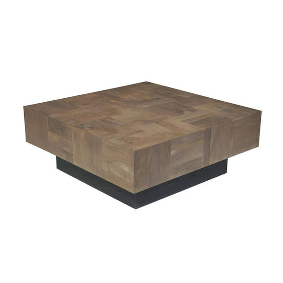 Taran Designs Maria Modern Solid Wood Coffee Table in Dark Brown