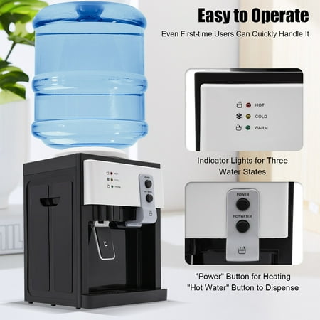 Top Loading Water Cooler Dispenser Desktop Electric Hot Cold Water Dispenser
