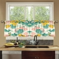 thumbnail image 4 of Yayeee Kitchen Curtains Tier Set of 2 Light Filtering 57"x24" Over Sink Window Panels, Floral Wave, 4 of 7
