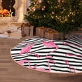 thumbnail image 4 of Salouo Flamingos Christmas Tree Skirt 36" Farmhouse Christmas Decorations Snowman Xmas Tree Skirt Tree Mat for Holiday Party Decor, 4 of 8