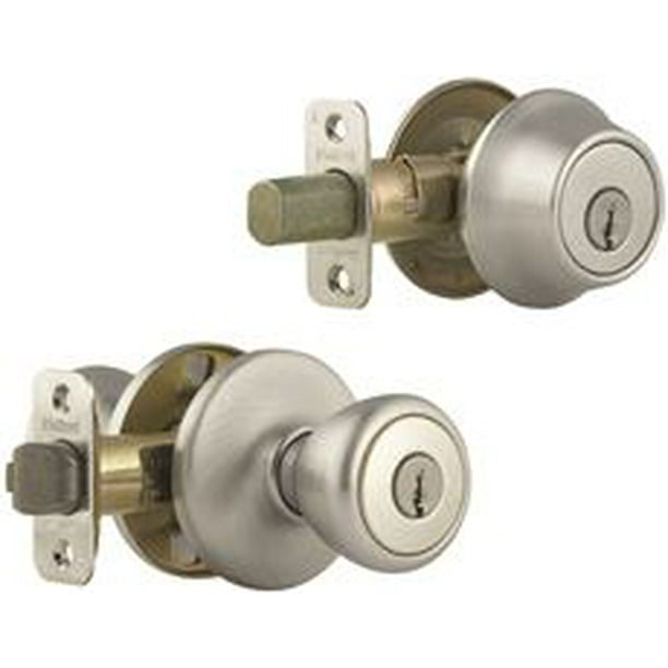 Kwikset Tylo Keyed Entry Knob Deadbolt Combo Pack