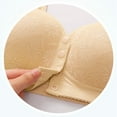 thumbnail image 5 of Arlun Womens Front Button Bras Plus Size Wireless Nopadding Thin Breathable Bralettes Soft Comfy Lightweight Supportive Convenient Front Closure Bras For Older Women Beige 36, 5 of 5