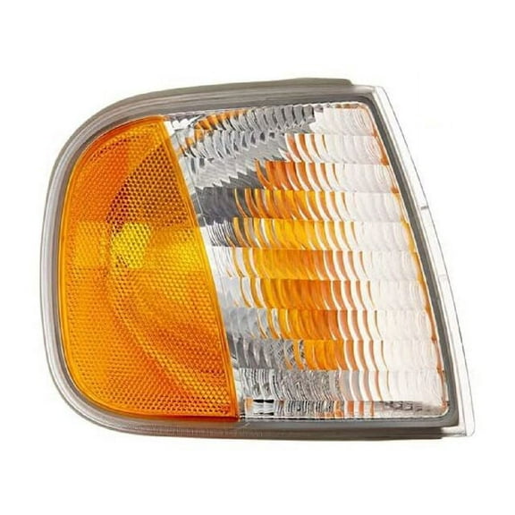 Left Driver Side Turn Signal Assembly - Corner of Fender Mounted - Compatible with 1997 - 2003 Ford F-150 (Except Lightning and Hrly-Dvsn Models) 1998 1999 2000 2001 2002