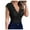 Black, variant on Lindreshi Tank Tops for Women Women's Slim Solid Lace V-Neck Sleeveless Top
