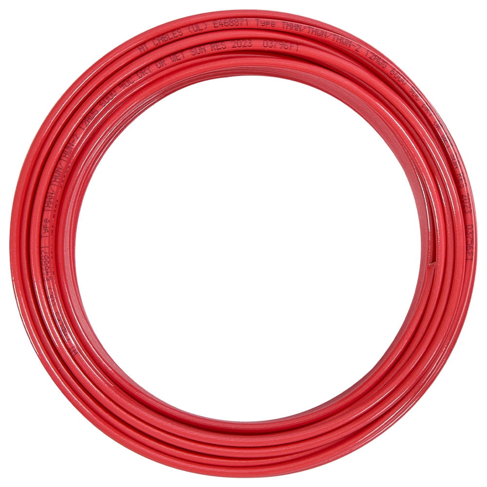 Maxxima 100 Ft. 12 AWG Red THHN Stranded Copper Electrical Wire, 600V