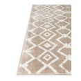 thumbnail image 3 of Unique Loom Moroccan Trellis Collection Area Rug - Mamounia (2' x 6' 9" Runner Beige/Ivory), 3 of 6