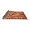 thumbnail image 2 of Ahgly Company Indoor Round Abstract Orange Modern Area Rugs, 3' Round, 2 of 4