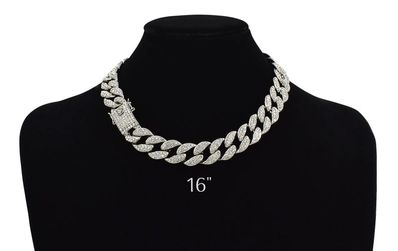 Men's Iced Out Hip-Hop Gold Tone Bling Bling Rappers Cuban Link 