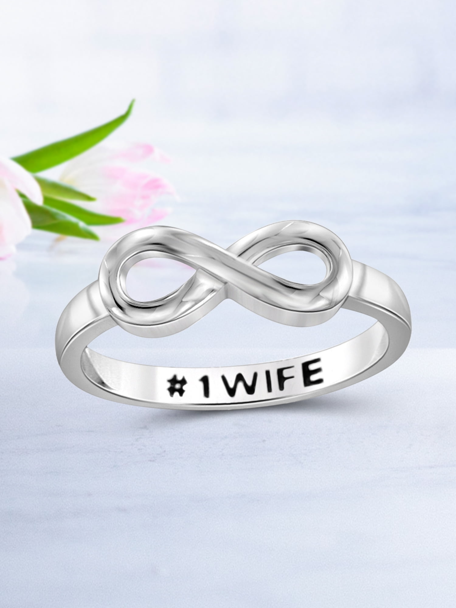 JewelersClub 0.925 Sterling Silver Infinity Friendship Ring for Women |  Personalized BFF Eternity Knot Symbol Band - Walmart.com