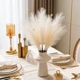 thumbnail image 4 of RYDCOT 1Pcs Colorful Faux Pampas Grass, Fluffy Artificial Bulrush Branches Boho Decor, Filler Tall Pampas Grass Reed Fluffy Stems for Living Room Wedding Decoration, 4 of 6
