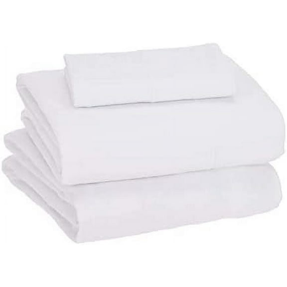 Sleepdown Jersey Knit King Size Sheets Set 4pc | 100% T-Shirt Cotton Blend Soft Breathable Jersey King Sheets | Stretchy Comfy All Season Jersey Sheets King Size | Deep Pocket King Sheet Set, White