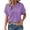 Purple, variant on Women's Plus Size Casual Batwing Sleeve Henley Neck Top, Double Layer Wrinkled Fabric with Chest Pocket, Loose Blouse for Daily Work or Home Wear Purple S