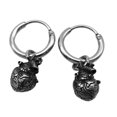 thumbnail image 1 of Elegant Heart Dangle Earrings Titaniums Steel Dangling Earrings Eye Catching Ear Drops Unisex Accessory for Party, 1 of 4