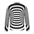 thumbnail image 5 of Qingpeng Men Stripe Print T-Shirt Spring Shirts Comfy Long Sleeve Scoop Neck Tops Blouses Basic Casual Pullover Shirt, 5 of 5