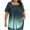 Army Green, variant on Plus Size Women's Top Oversizes-Short Sleeve Crew Neck Tee Blouse with Gathered Detail at Bust and Arc-Shaped Hemline