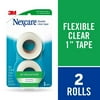 Nexcare Flexible Clear First Aid Tape, Hospital Grade, 2/Rolls
