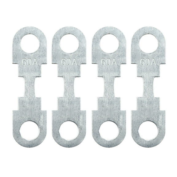 4pcs 60A Flat Fuse Strip Metal Silver Tone for Auto Car Automotive DC 32V Universal