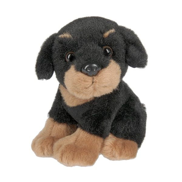 Sitting Rottweiler Dog Plush 7-inch with Sounds. 