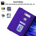 thumbnail image 5 of Galaxy Tab A7 10.4" Case SM-T500 T505, Allytech Premium PU Leather Folio Flip Folding Stand Shockproof Mandala Embossed Series TPU Back Cover for Sasmung Galaxy Tab A7 10.4-Inch, Purple, 5 of 6