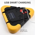 thumbnail image 4 of Inteprter Luz de trabajo portátil Carga solar Coche Triángulo Luz roja blanca Señal de advertencia Carga USB Luz de inundación LED con cinco modos de Iluminación y accesorios Inteprter HA024043-00, 4 of 6