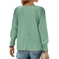 thumbnail image 6 of UVN Crewneck Blouse for Women Fall Long Sleeve T-Shirts Casual Tees Ladies Loose Tops, 6 of 7