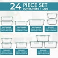 thumbnail image 3 of Razab 24 Pcs Glass Food Storage Containers with Lids, Bpa Free, Leakproof Meal Prep Container for Food and Vegetable Storage, 3 of 8