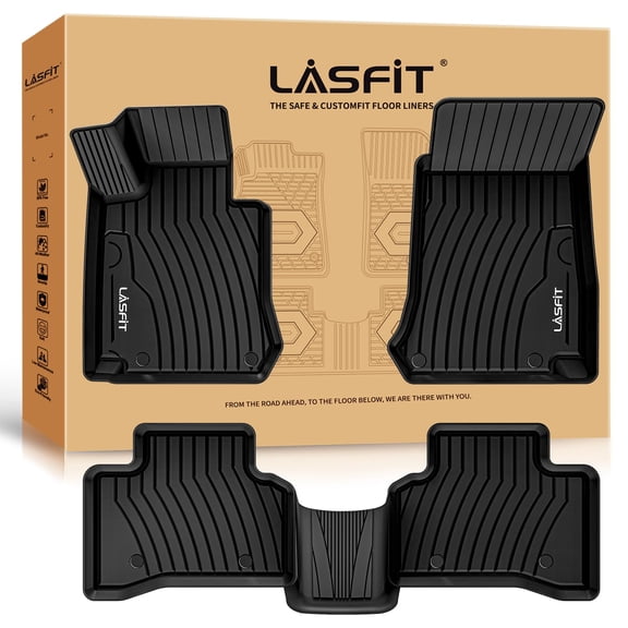 Alfombrillas LASFIT para Mercedes Benz GLC 2016-2022 de TPE, color negro