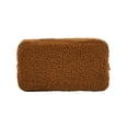 thumbnail image 2 of Minimalist Fashion Aesthetic, 9.06 Inch Teddy Fleece Storage Bag, Soft Lint Pouch Travel Organizer, for Cosmetics and Daily Commuting, 2 of 6