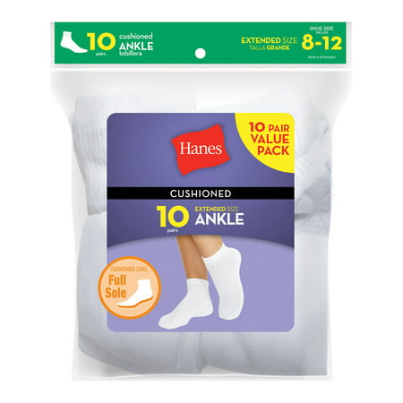 Women's Bags Ankle Socks, White, 10-Pack