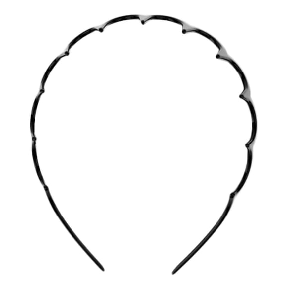 Mujeres plástico onda Alice banda pelo cabeza peine diadema pinza dientes señoras 11 cm Negro jinwen Diadema con dientes profundos