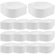 WhiteBeach 20Pcs Disposable Paper Chef Hat Food Server Hat Kitchen Accessories for Home Restaurant Theme Party