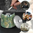 thumbnail image 4 of Yayeee Ashtray with Lid for Cigarette Smokeless Stainless Steel Home Ash Holder, Garden Scene, 4 of 7