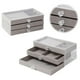 thumbnail image 4 of Caja Almacenamiento Joyas Terciopelo Tres Capas Caja Almacenamiento Tipo Cajón Multifuncional A Prueba Polvo (A) Embalaje Cartón, 4 of 9