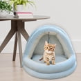 thumbnail image 4 of Cama interior para gatos Fernando L Azul claro, 4 of 7