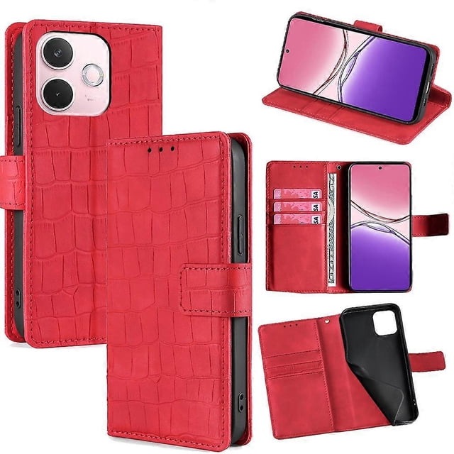 For Oppo A5 Pro 4G (Global) 5G (Global) A5 Energy 5G (China) Case Crocodile Texture PU Leather Phone