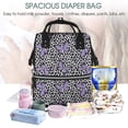 thumbnail image 5 of Daiia Purple Butterflies Large Capacity Baby Bag Waterproof Stylish Diaper Bag Mummy Backpack Adjustable Straps Diaper BagBaby Essentials Bag, 5 of 6