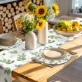thumbnail image 4 of Green Botanical Fall Round 13 Inch Placemats Set of 6, Pastoral Maple Leaf Autumn HeatResistant Non Slip Place Mats for Dining Table, Wipeable Braided Kitchen Table Mats for Housewarming, 4 of 9