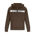 thumbnail image 4 of CQONEPT Men's Hi Vis Sweatshirts Tactical 1/4 Zip Pullover Tops Drawstring Winter Clothes with Pockets Brown XL, 4 of 6