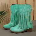 thumbnail image 2 of Girls Cowboy Boots with Tassel Fringe Cowgirl Boots Fashion Kids Western Boots for Toddler Little Big Kid, 2 of 9