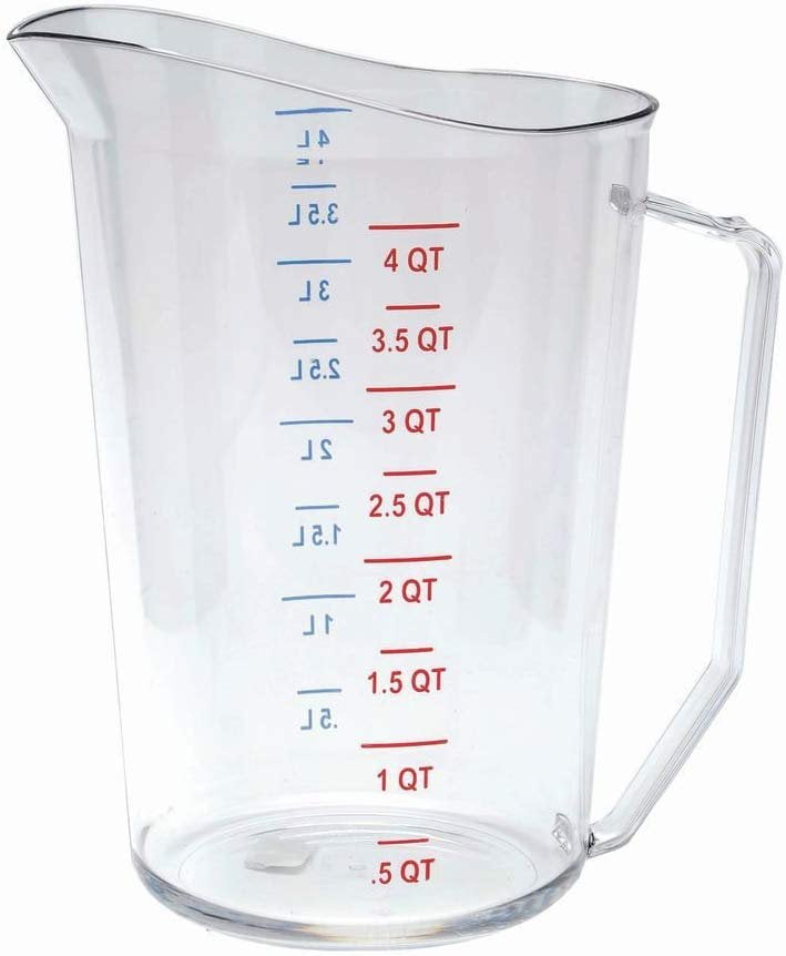 Liquid Measuring Cup, 4 Qt., Clear