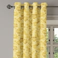 thumbnail image 3 of Ambesonne Hawaii Grommet Curtain, Exotic Hibiscus Flowers, 50" x 63", Yellow White, 3 of 6