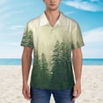 thumbnail image 4 of Lsque Fog Forest pattern Hawaiian Shirt for Men, Unisex Summer Beach Casual Short Sleeve Button Down Shirts-3X-Large, 4 of 9