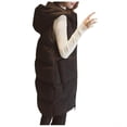 thumbnail image 5 of Fashion Womens Plus Size Hoodie Vest Gilet Jacket Coat Outwear Tops Color Blocking Jacket Womens Zip up Sweater Heavy Jackets for Women Women Jacket Casual Hoodie Jacket Womens Lightweight Jacket, 5 of 7