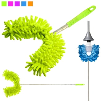 Ceiling Fan Duster With 72" Extension Rod & 4 Reusable Pads – Flexible Cleaning Tool For Fans, Blinds, Baseboards & More