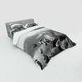 thumbnail image 3 of Ambesonne Autumn Bedding Set 3 Pcs, Rock in Lake Shore, Twin XL, Black White, 3 of 3
