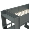 thumbnail image 4 of Kumix Gaming Loft Bed with Desk, Multi-storage Shelves, LED and Charging Station, Wood Twin Size Loft Bed with Full-Length Guardrail and Ladder for Teens Adults, Twin Loft Bed Frame, Gray, 4 of 8