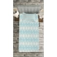 thumbnail image 3 of Ambesonne Ikat Quilted Bedspread Set 2 Pcs, Aztec Peruvian Culture, Twin Size, Grey White Sky Blue, 3 of 3